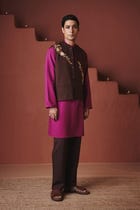 Coffee Co-Linen Men's Nehru Jacket - Sale view 1