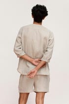 Undyed Linen Men's Shorts Set view 3