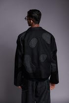 Graphite Linen Kantha Men's Panelled Denim view 6