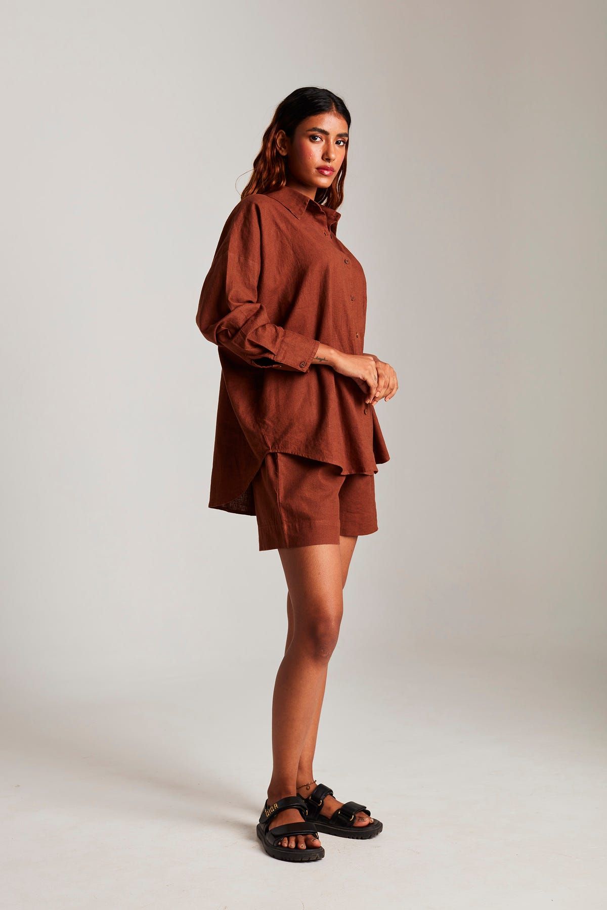 Cinnamon Linen Classic Shirt - image 4