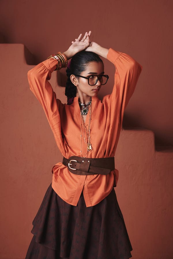 Saphed — Marigold Co-Linen Dolman Shirt