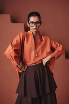 Marigold Co-Linen Dolman Shirt view 3