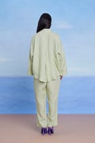 Pista Linen Pleated Pants view 4