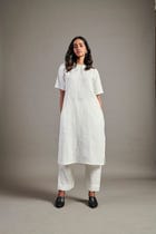 Taj Co-Linen Half Sleeves Kurta view 4