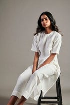 Taj Co-Linen Half Sleeves Kurta view 7