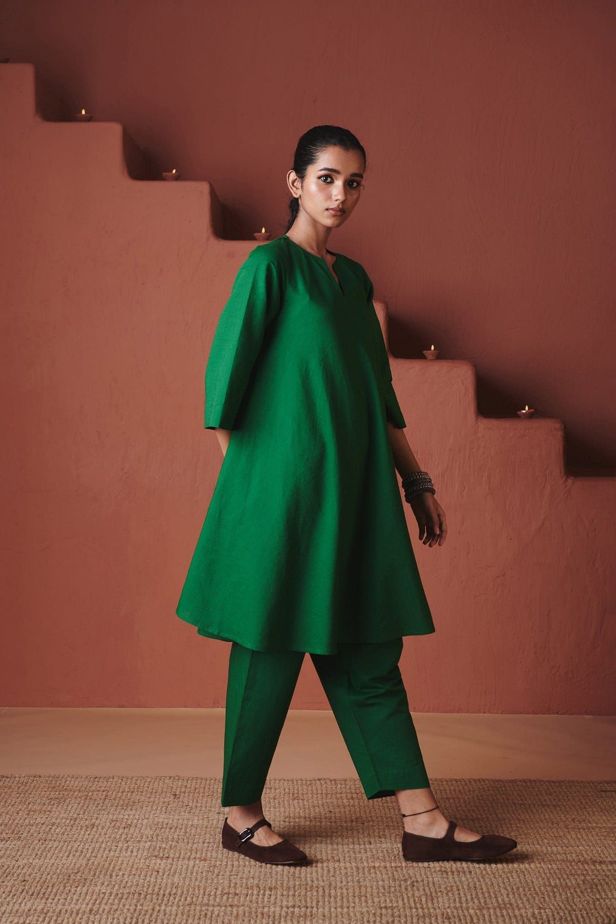 Panna Linen Pheran Kurta - Sale - image 7