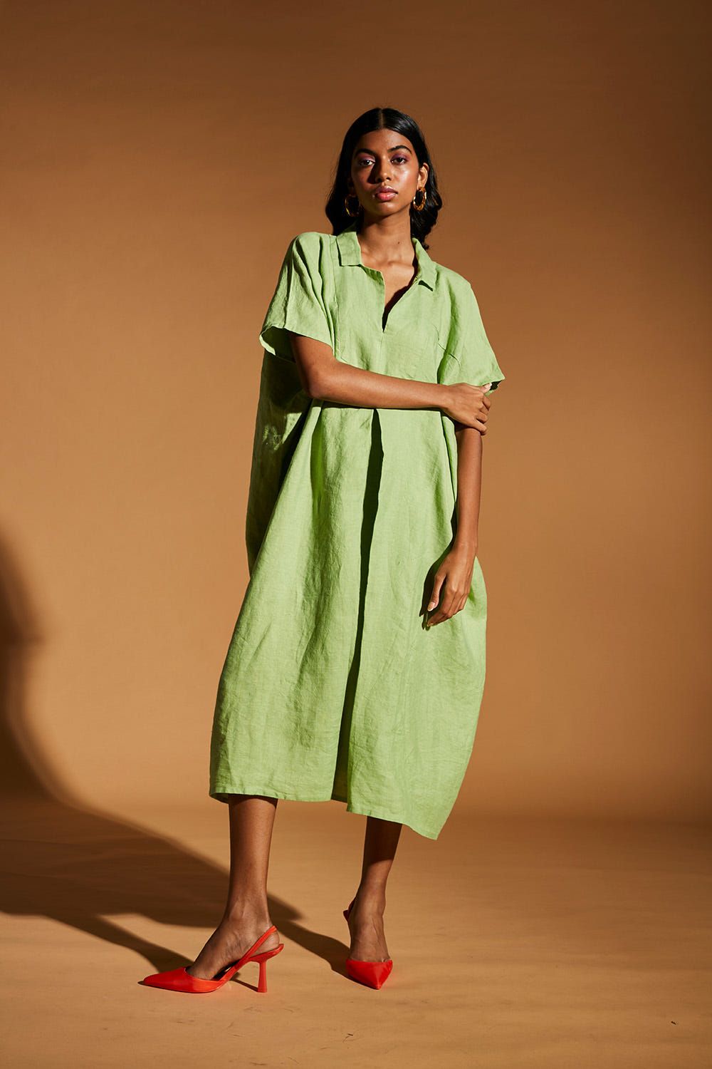 Pista Linen Kaftan Dress - image 1
