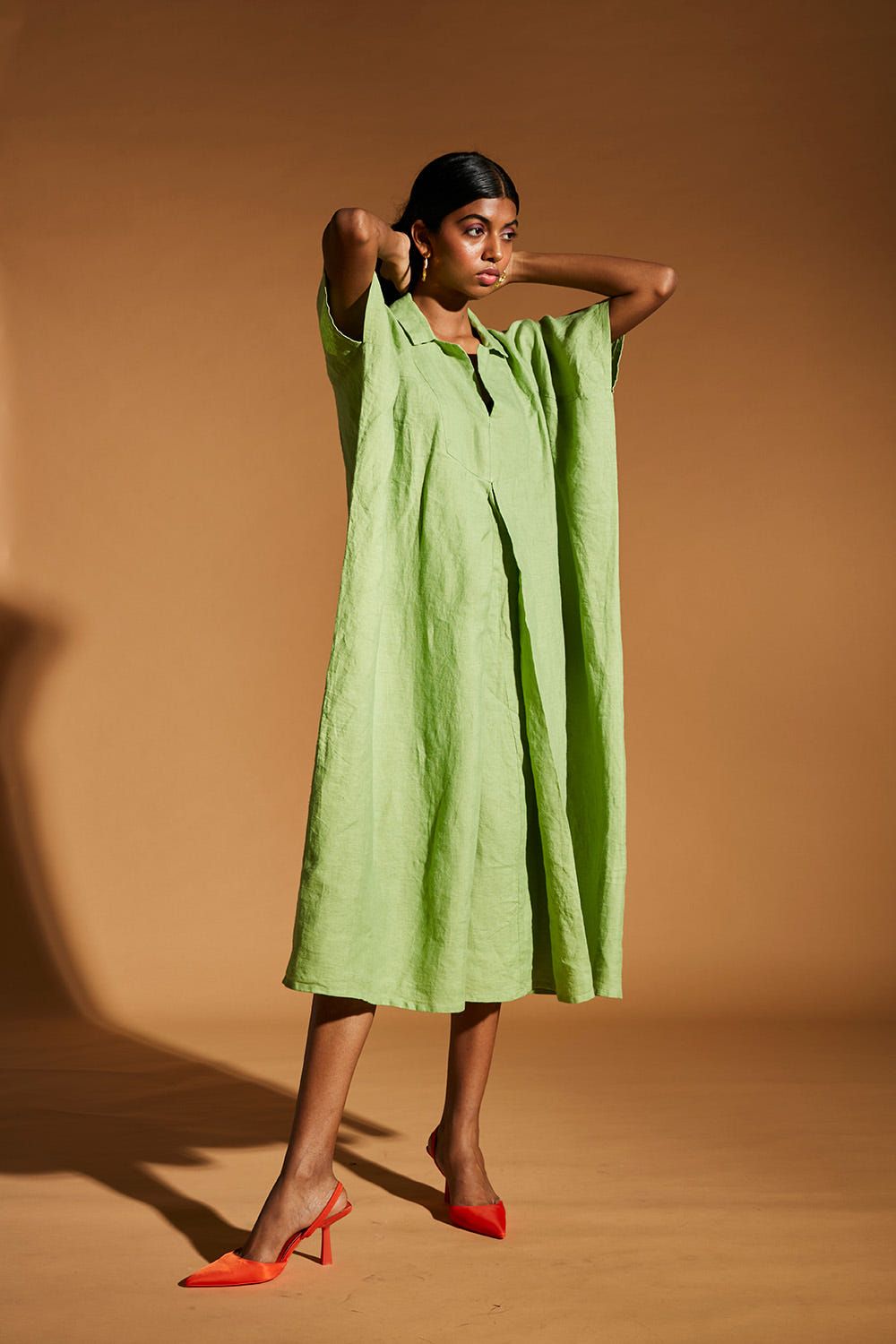 Pista Linen Kaftan Dress - image 2