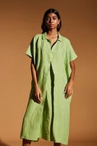 Pista Linen Kaftan Dress view 4
