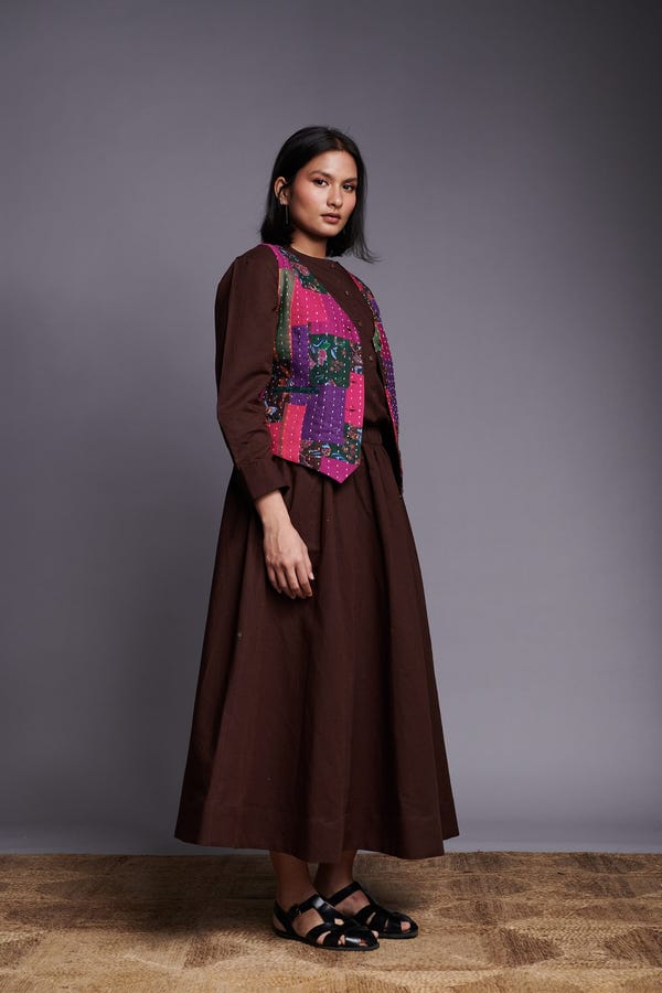 Saphed — Co-Linen Patchwork Kantha Waistcoat