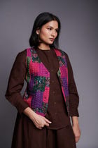 Co-Linen Patchwork Kantha Waistcoat view 3