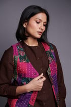 Co-Linen Patchwork Kantha Waistcoat view 10