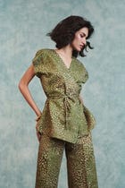 Blot Co-Linen Sleeveless Wrap Blazer Set - Sale view 6