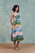 Prism Co-Linen Panelled Dress view 2