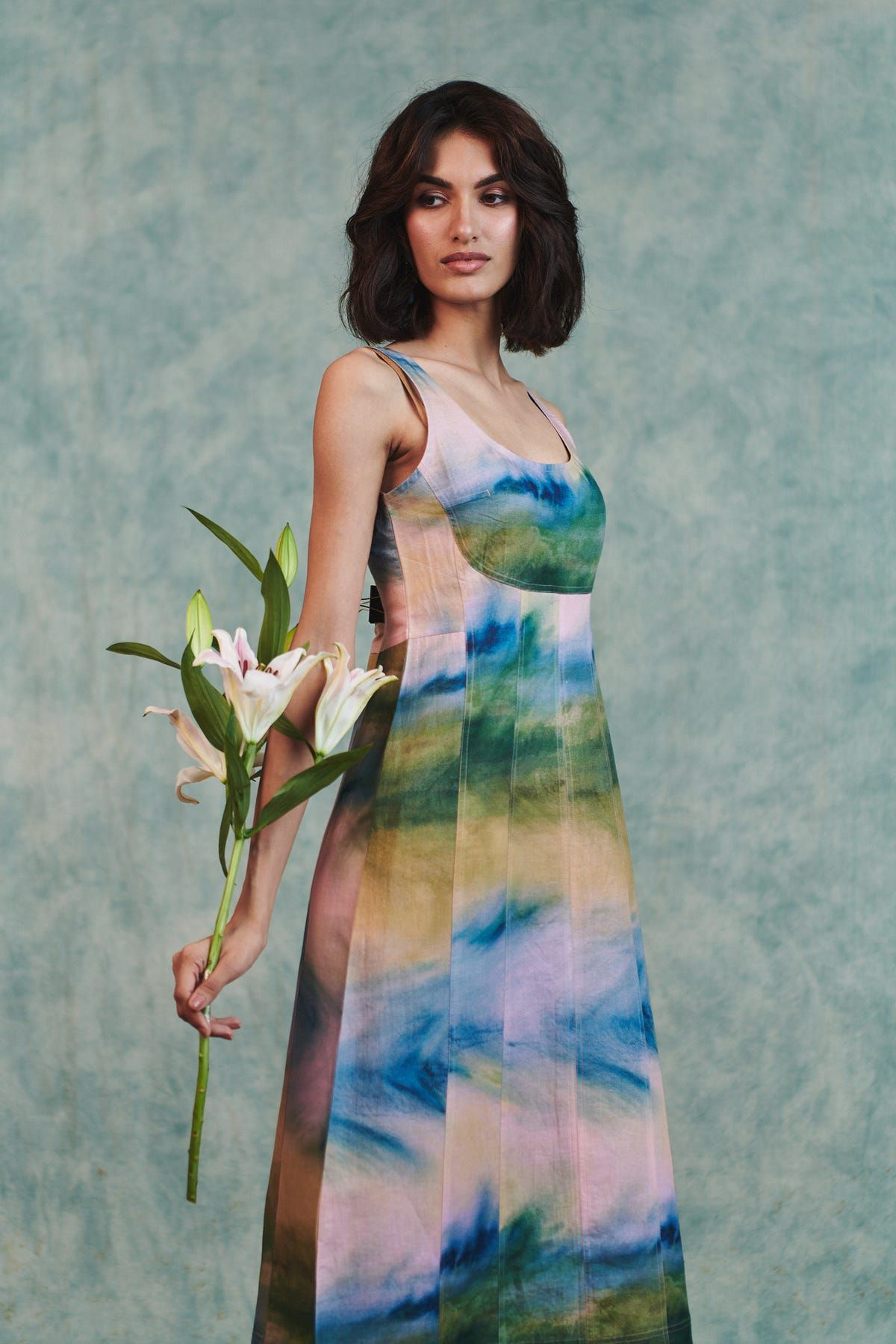 Prism Co-Linen Panelled Dress - image 3