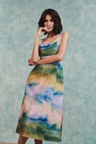 Prism Co-Linen Panelled Dress view 7