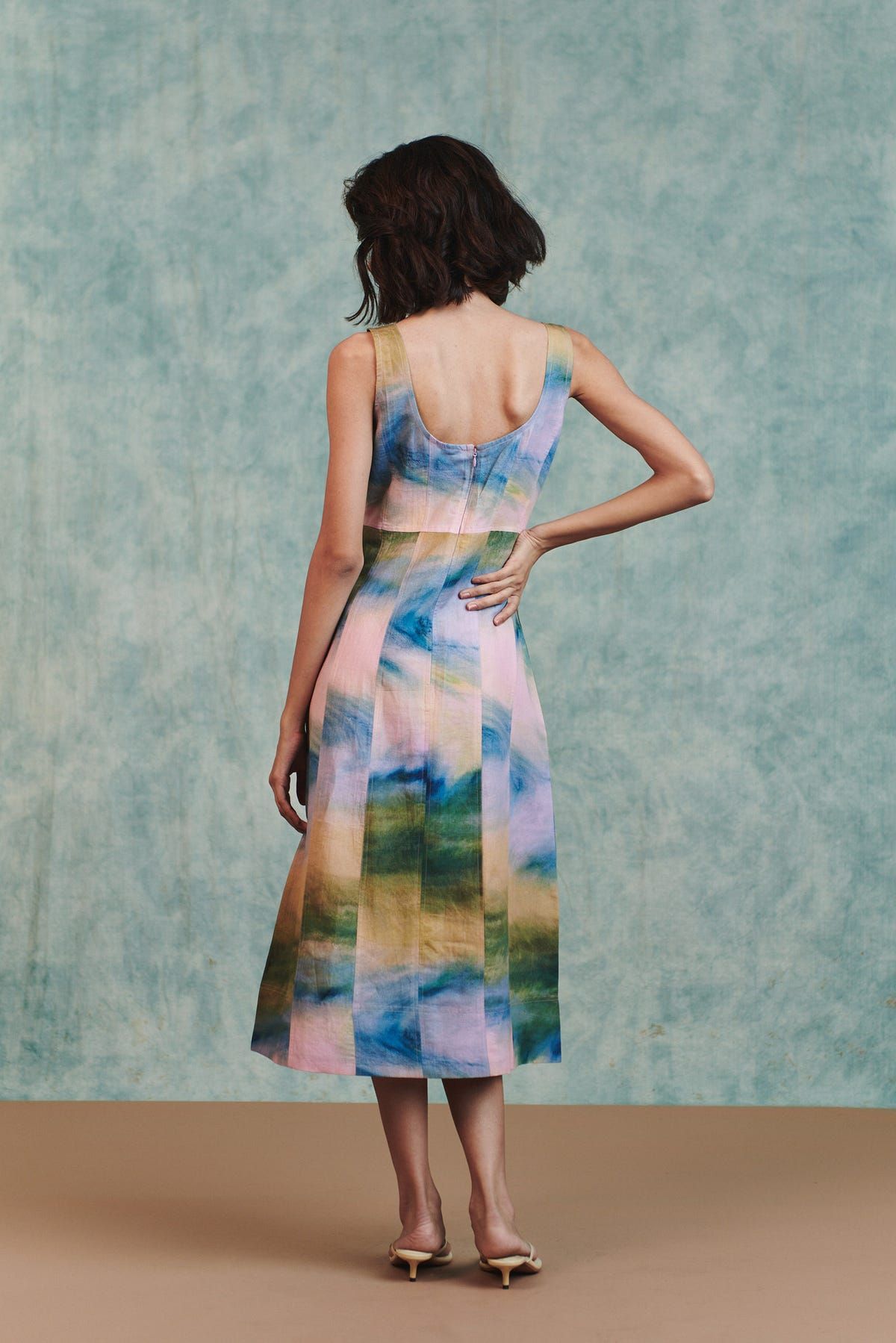 Prism Co-Linen Panelled Dress - image 9