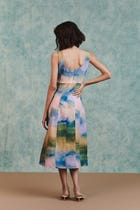 Prism Co-Linen Panelled Dress view 9