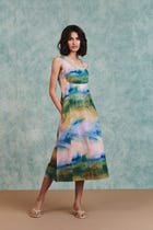 Prism Co-Linen Panelled Dress view 10