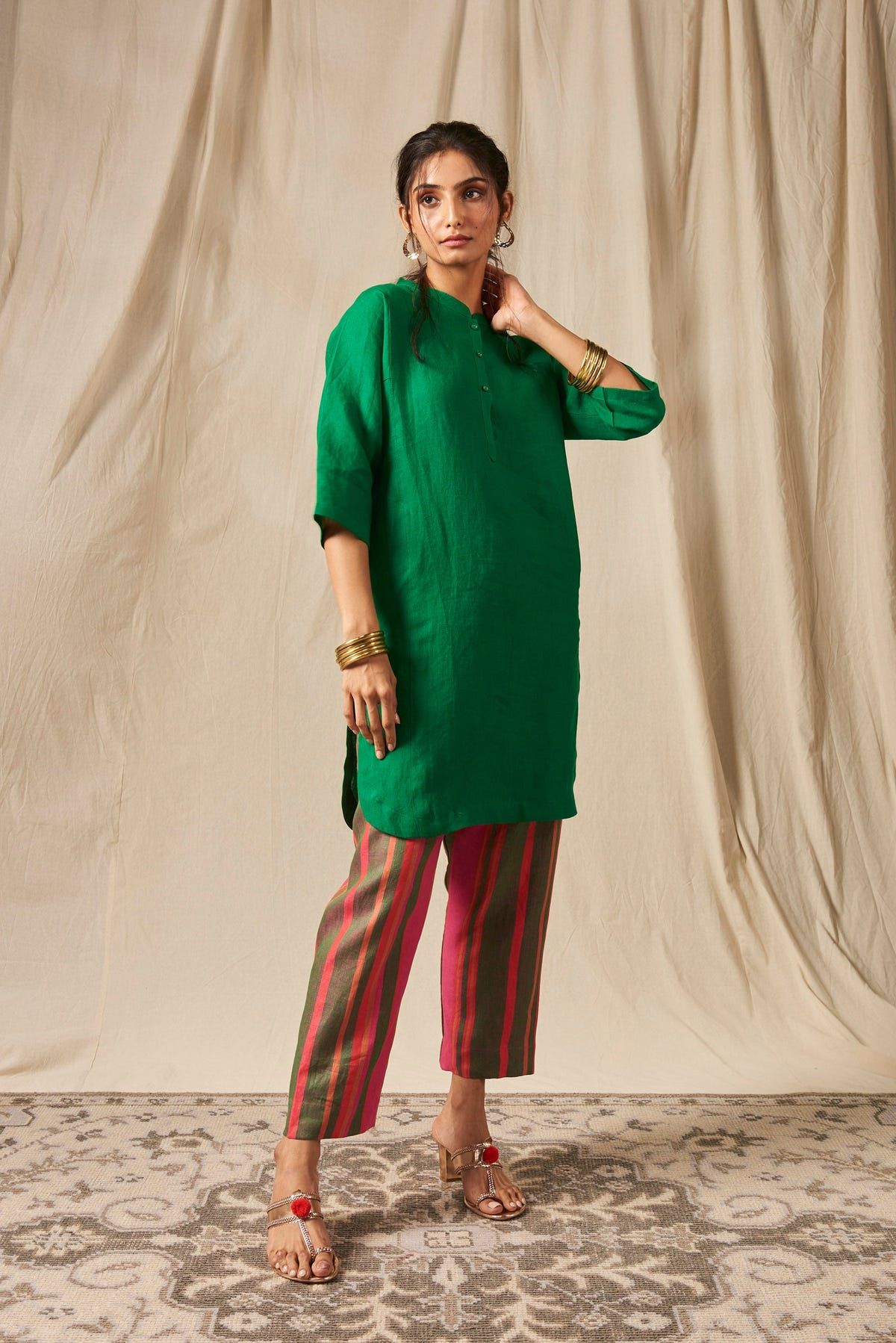 Surekha Linen Drawstring Pants - Sale - image 1