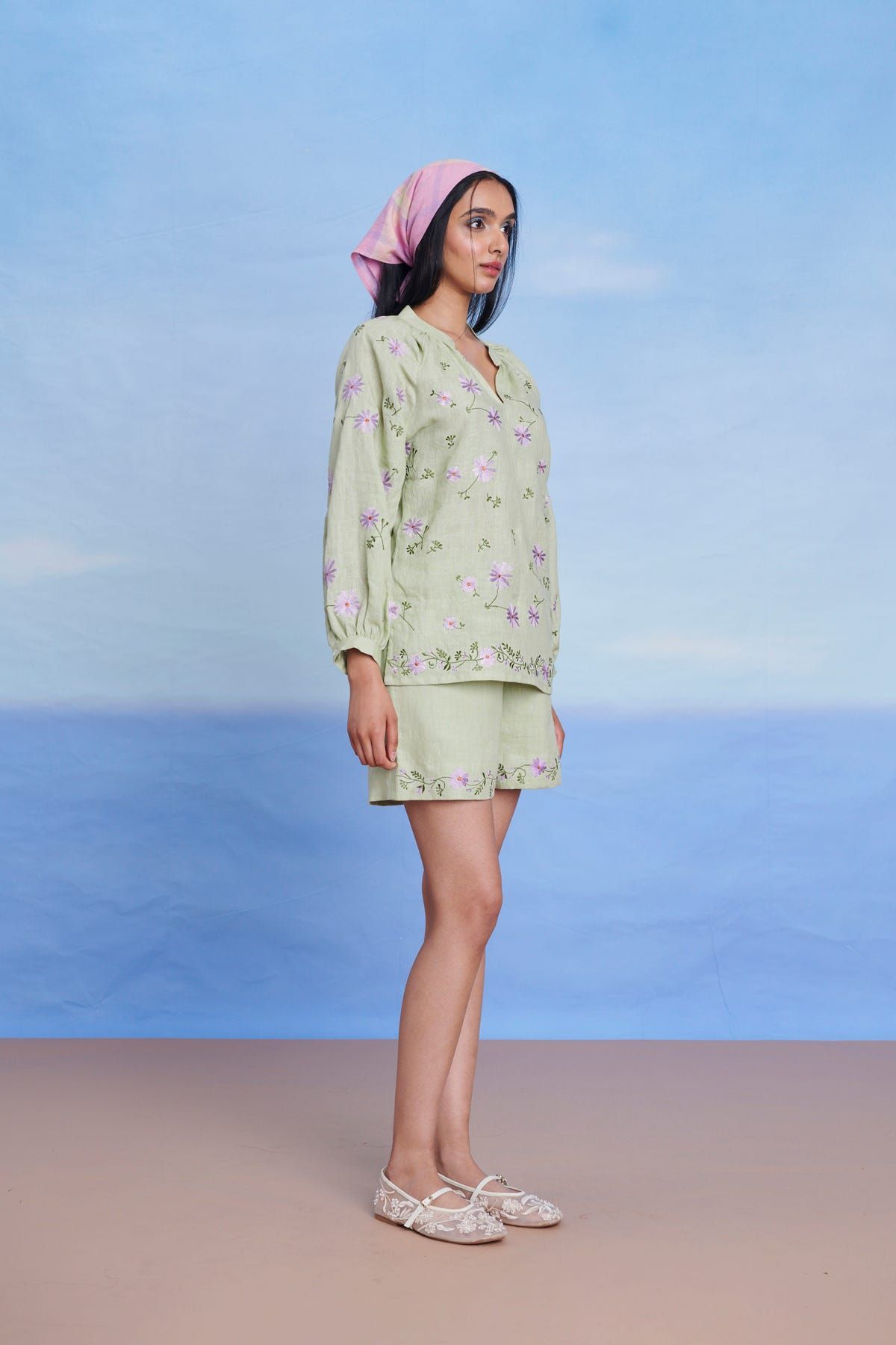 Pista Linen Billow Shorts Set - image 4