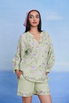 Pista Linen Billow Shorts Set view 5