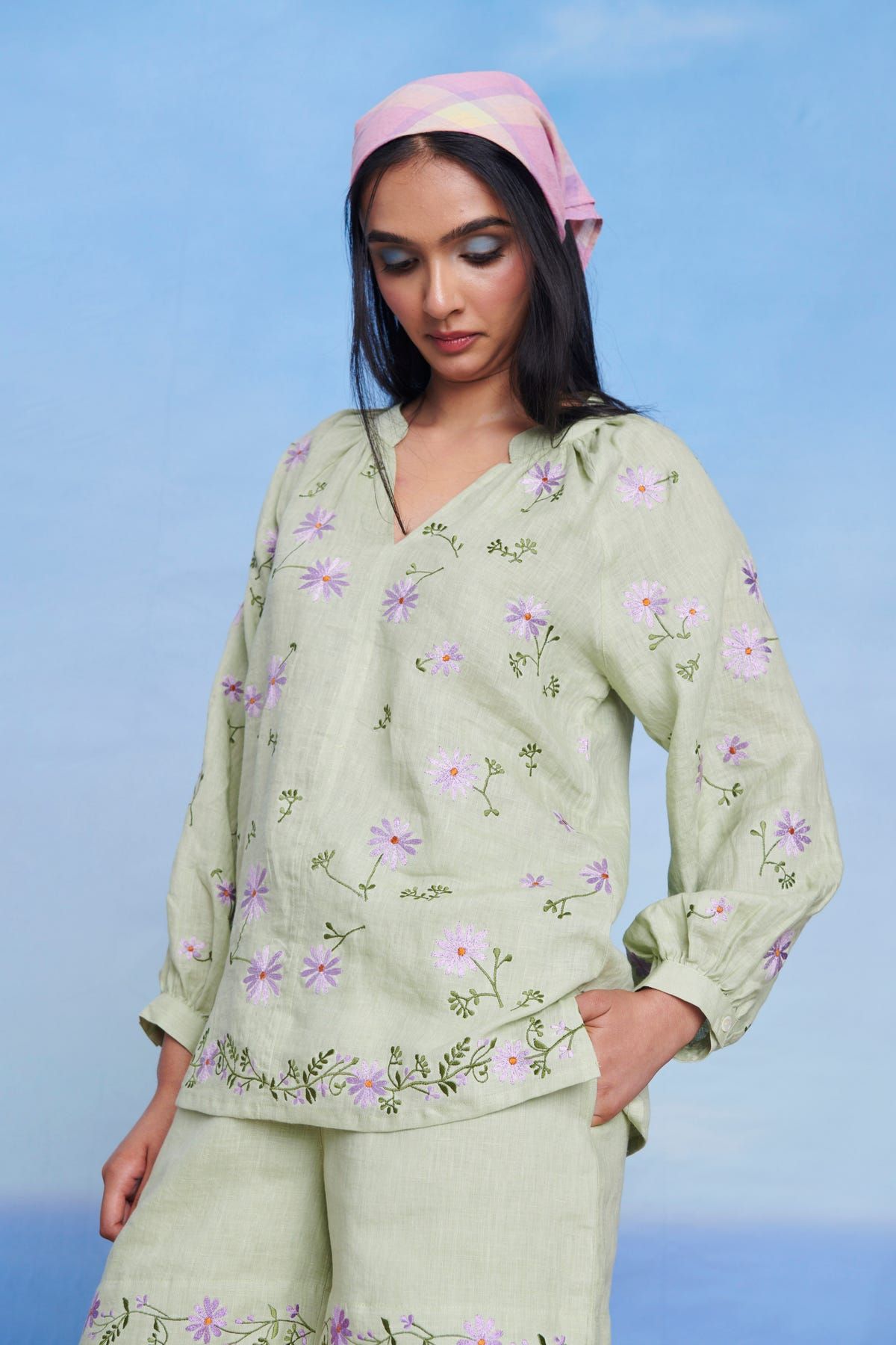Pista Linen Billow Shorts Set - image 10