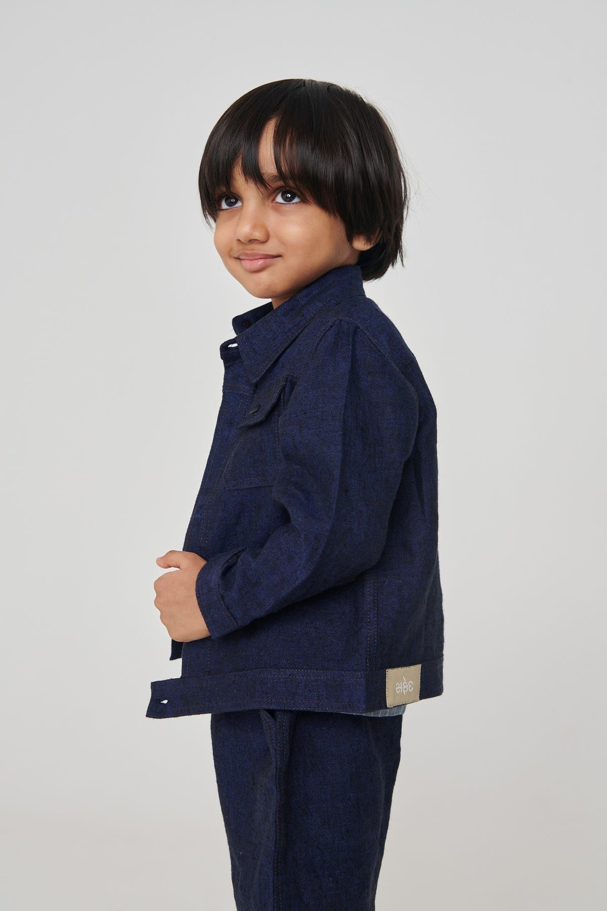 Neel Linen Denim Boys Shorts - image 5