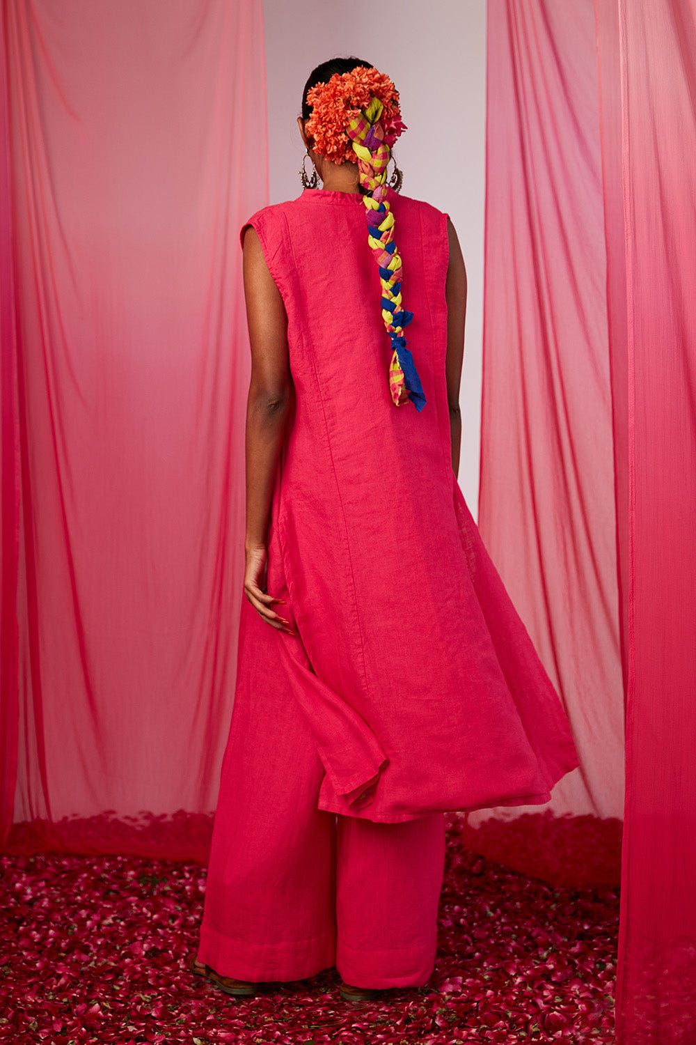 Rani Linen Cape Palazzo Set - Sale - image 3