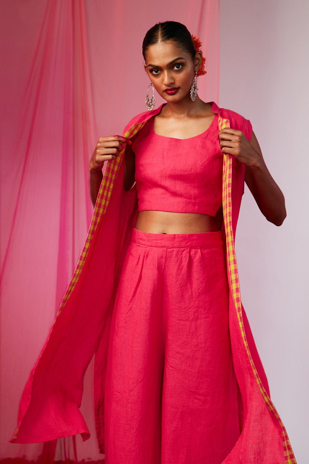 Rani Linen Cape Palazzo Set - Sale - image 4