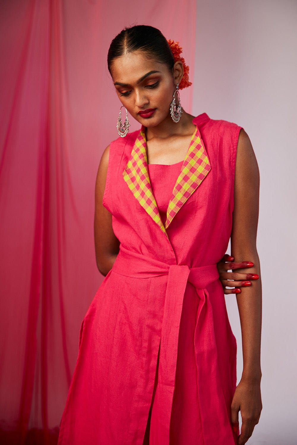 Rani Linen Cape Palazzo Set - Sale - image 6