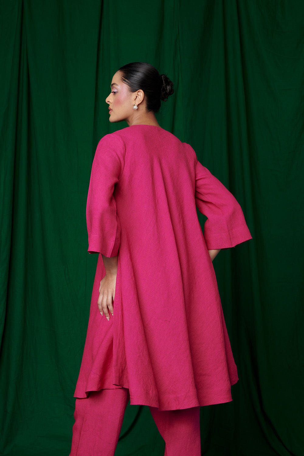 Rani Linen Pheran Kurta Set - Sale - image 4