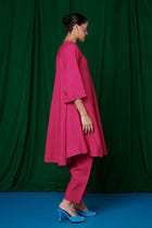 Rani Linen Pheran Kurta Set - Sale view 5