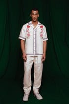 Foliage Co-Linen Men's Camp Collar Shirt view 1