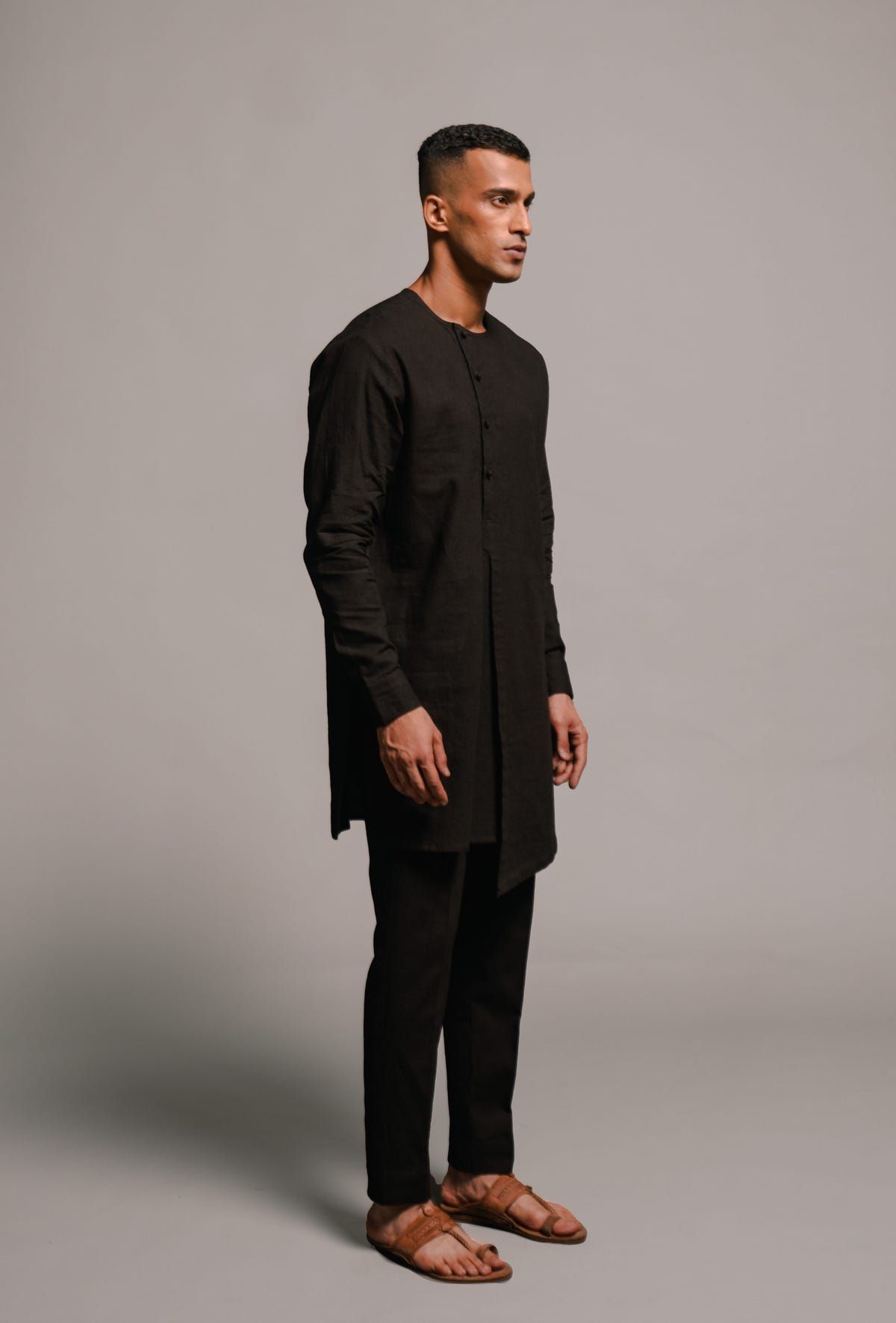 Kohl Linen Men's Side Open Kurta Set - image 3