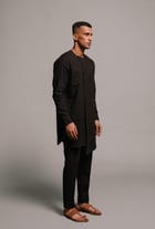Kohl Linen Men's Side Open Kurta Set view 3