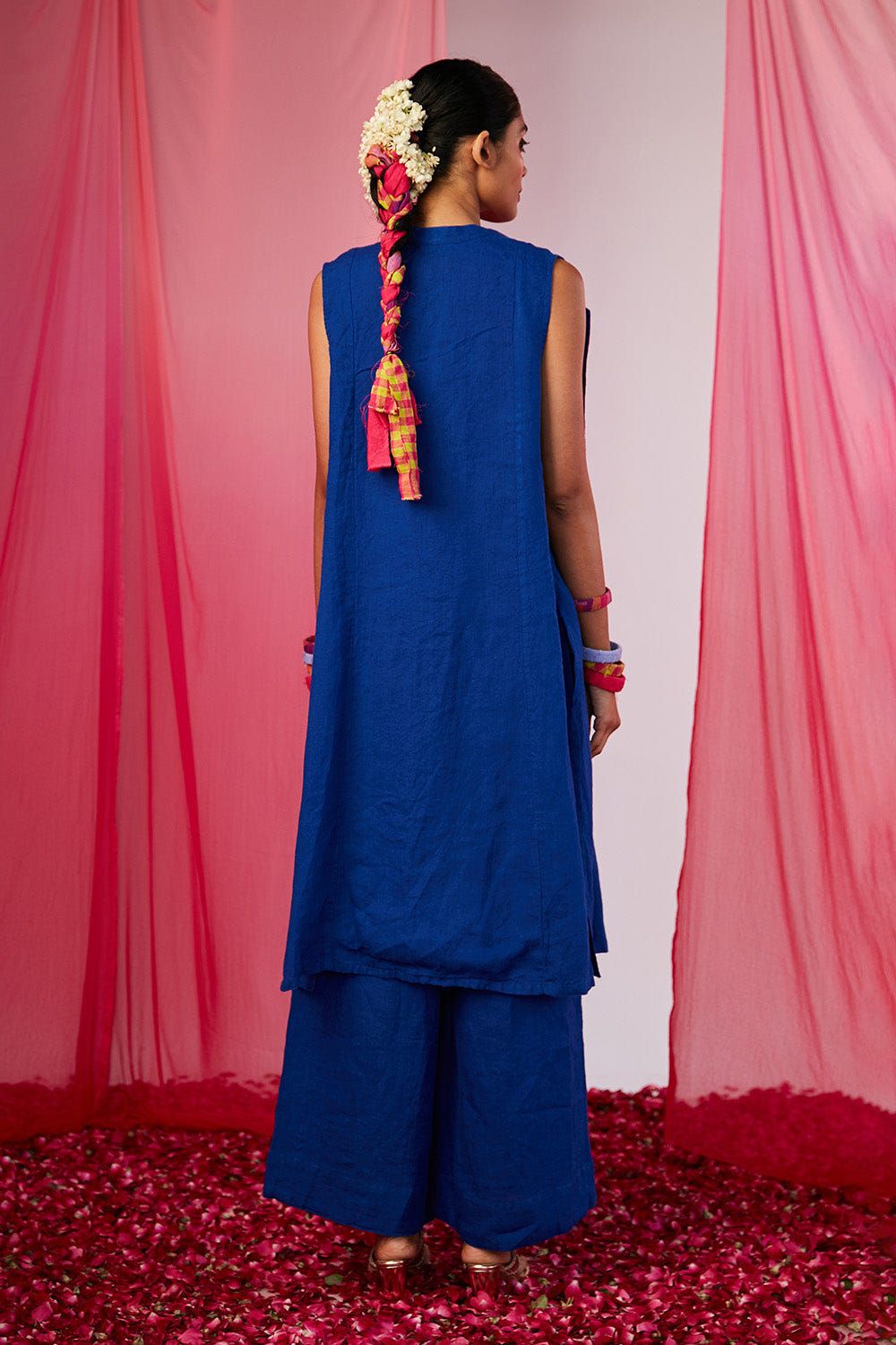 Neelam Linen Cape Palazzo Set - Sale - image 3