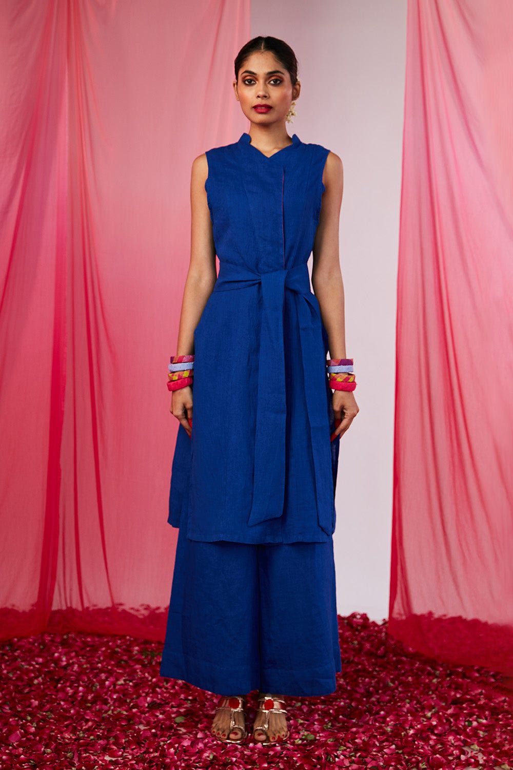 Neelam Linen Cape Palazzo Set - Sale - image 5