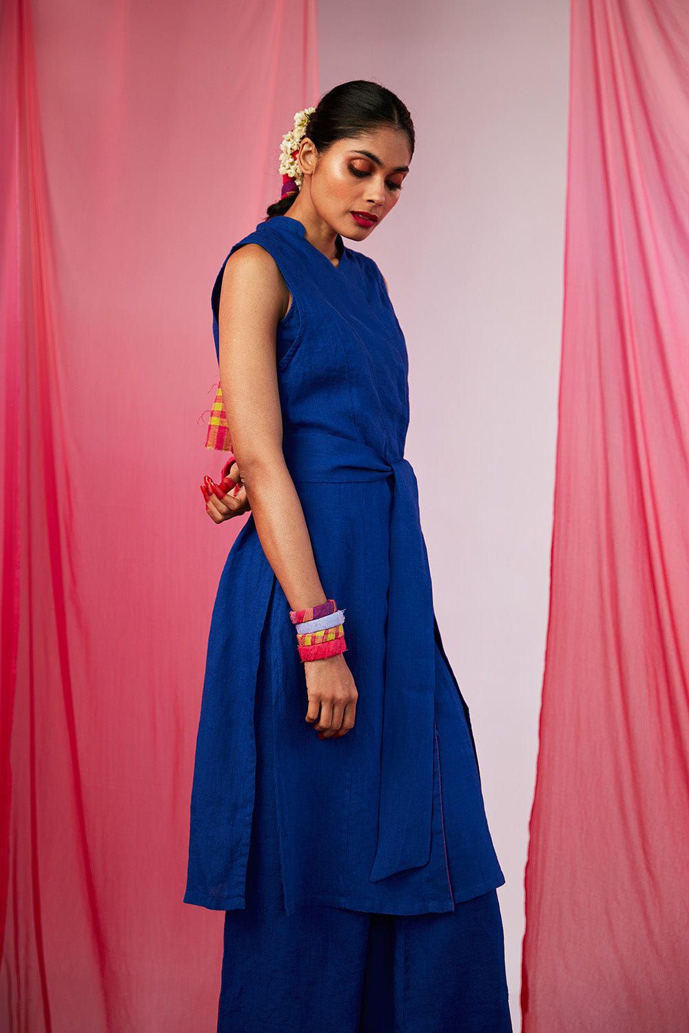 Neelam Linen Cape Palazzo Set - Sale - image 6