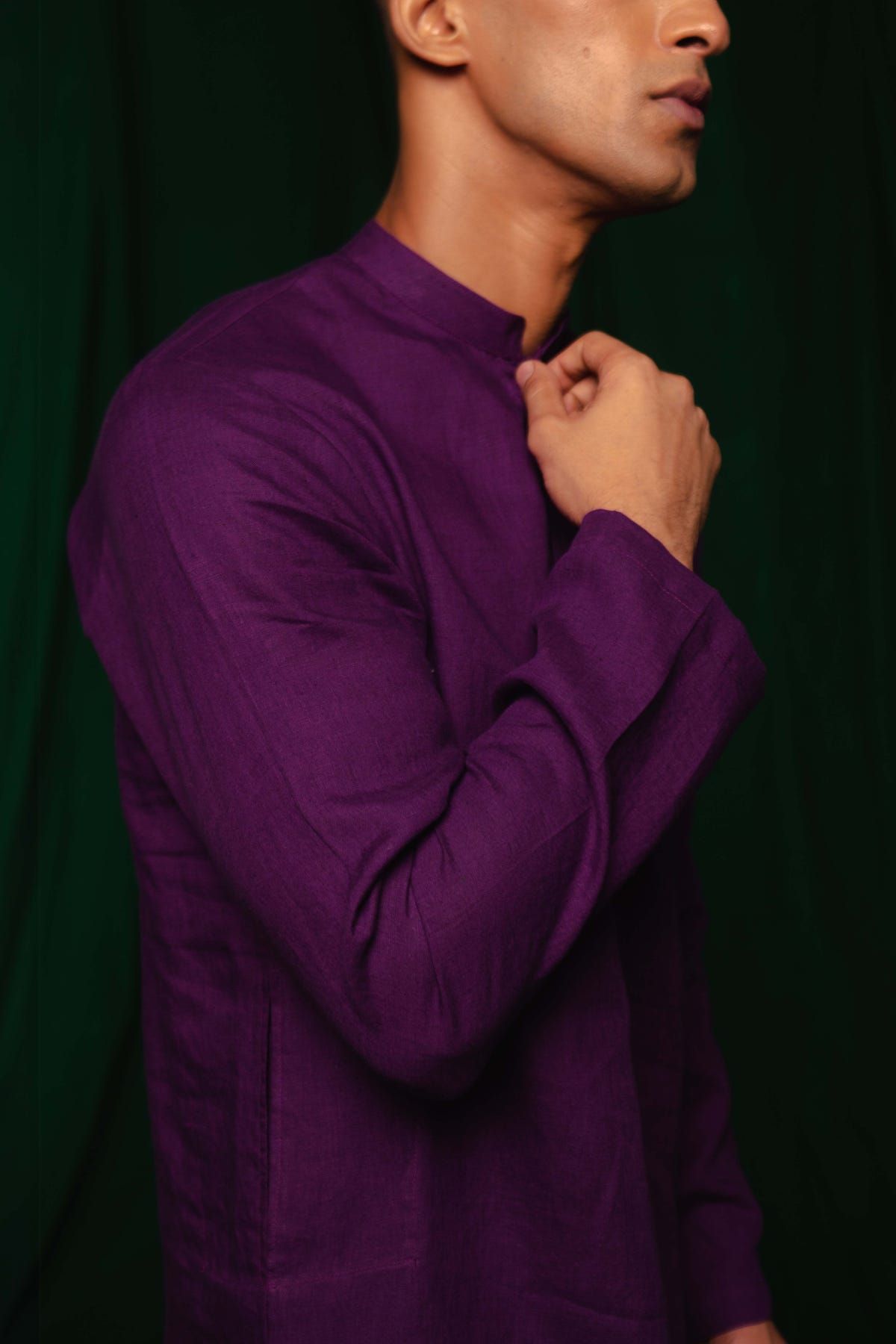 Violet Linen Men's Classic Kurta Set - image 6