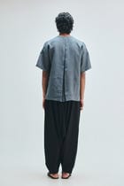 Slate Linen Men's Half Sleeves Panelled Shirt Kurta view 8