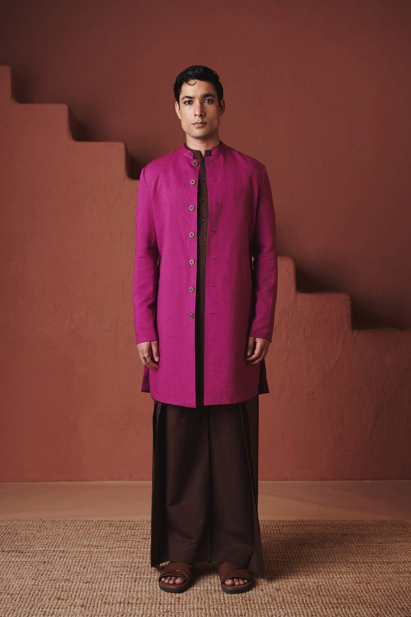 Rani Linen Men's Long Jacket