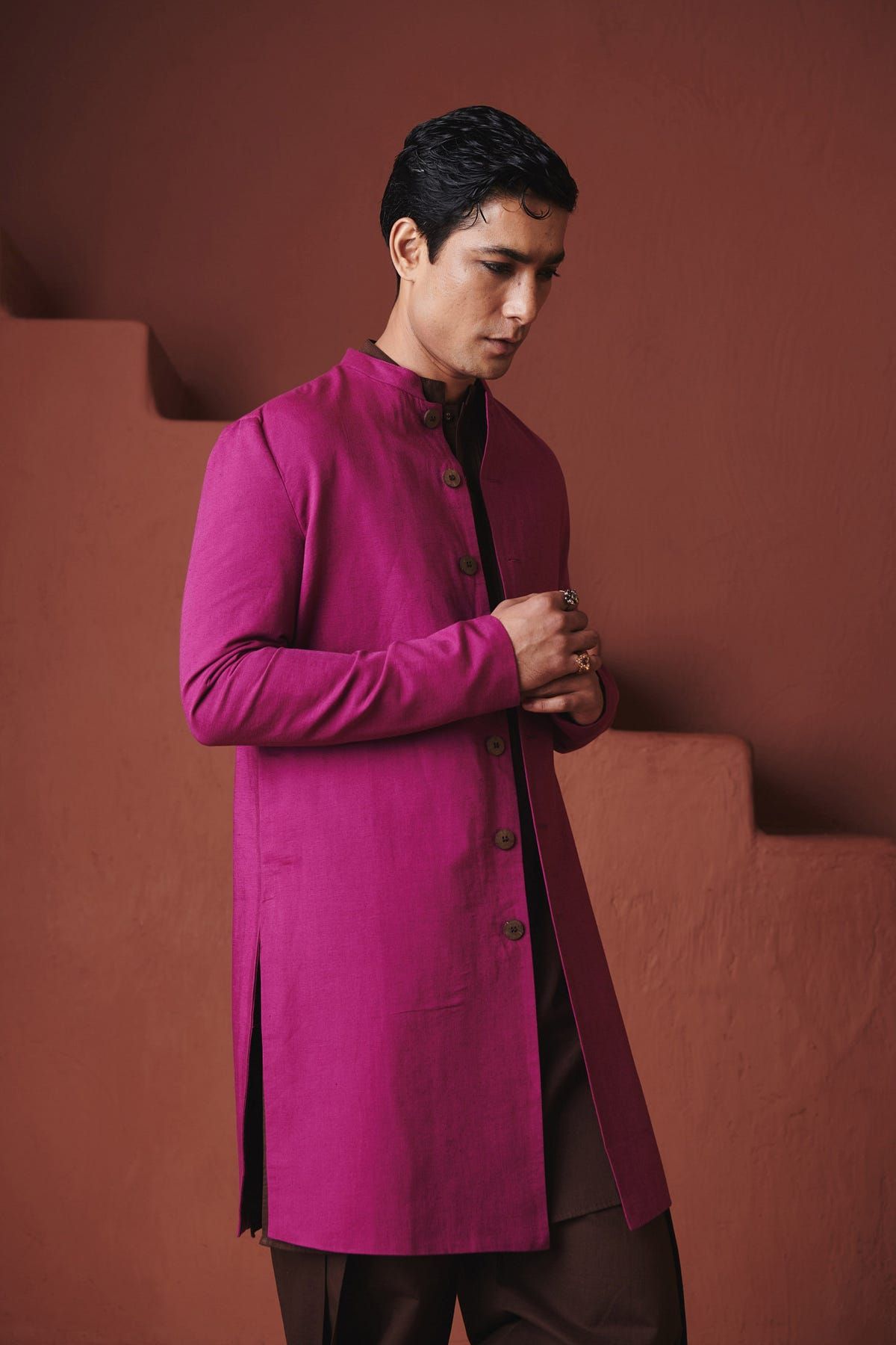 Rani Linen Men's Long Jacket - image 7