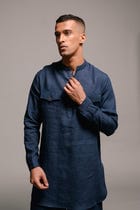 Indigo Linen Men's Saif Kurta Set view 2