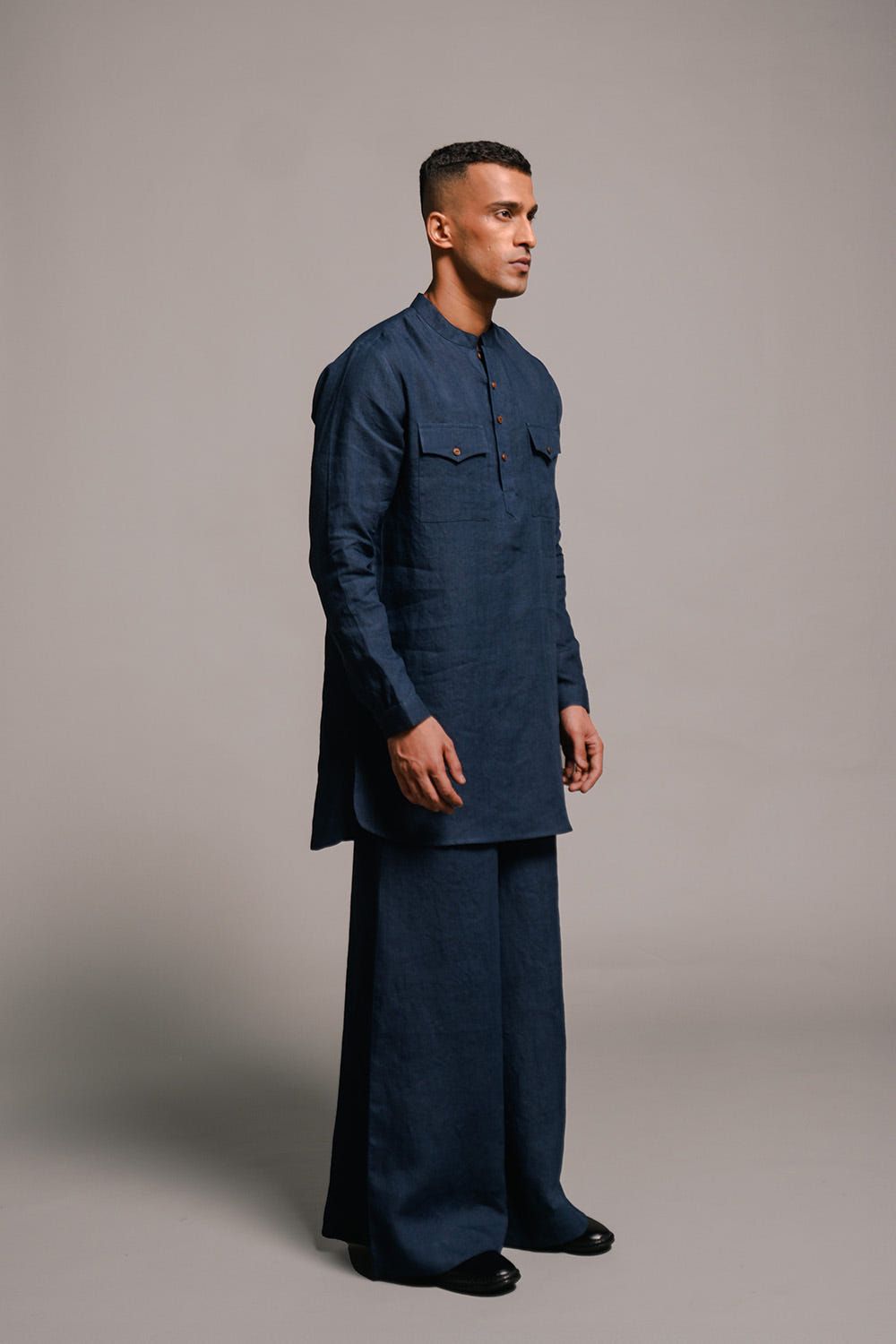 Indigo Linen Men's Saif Kurta Set - image 7