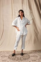 Taj Co-Linen Oversized Flared Shirt - Sale view 5