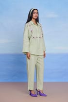 Pista Linen Oversized Flared Shirt Set view 4