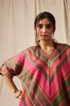 Surekha Linen Dolman Kurta Set - Sale view 6