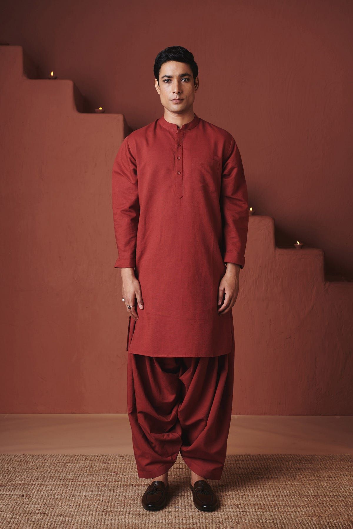 Brick Co-Linen Men's Classic Kurta - image 2