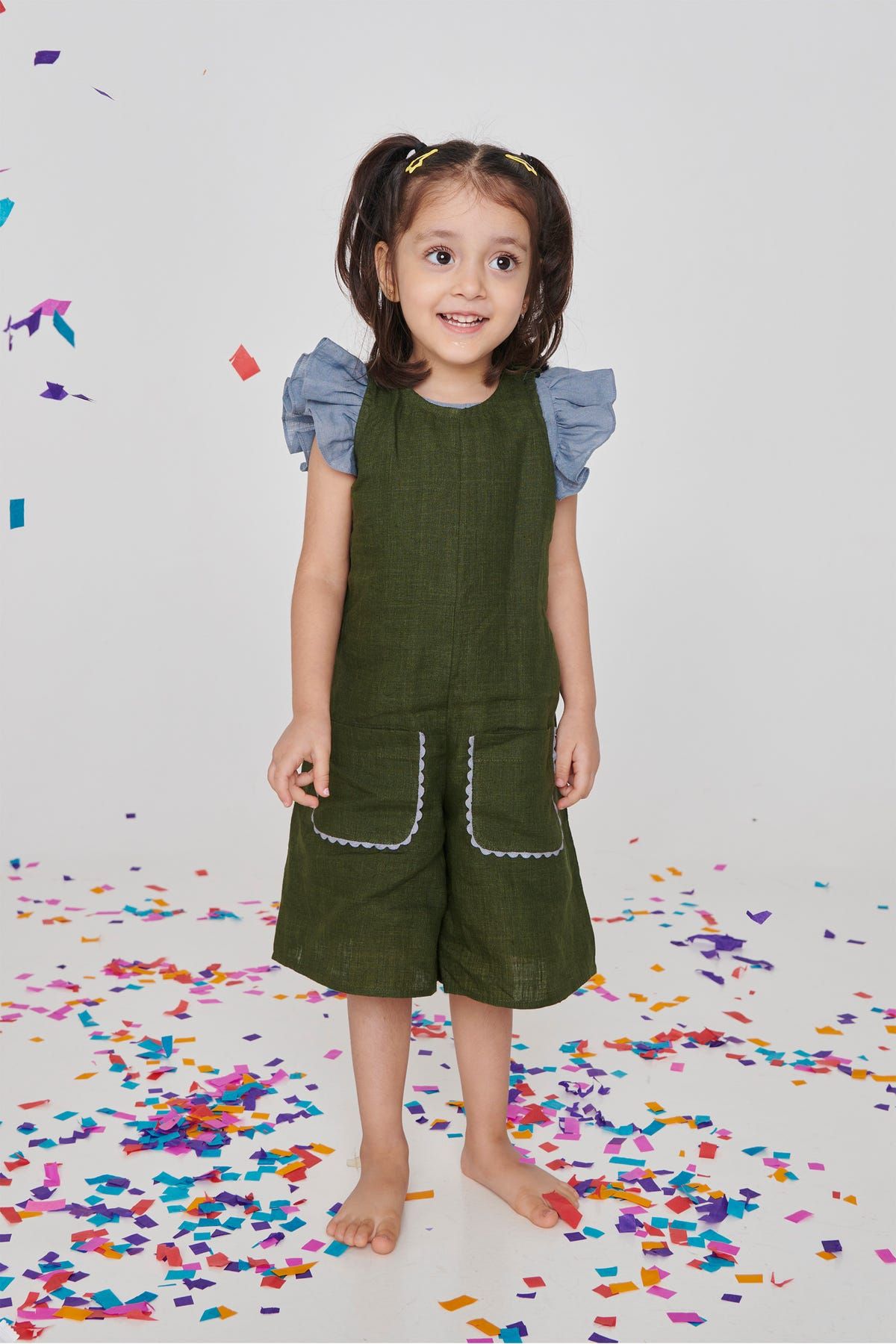 Sky Linen Girls Frill Top - image 3